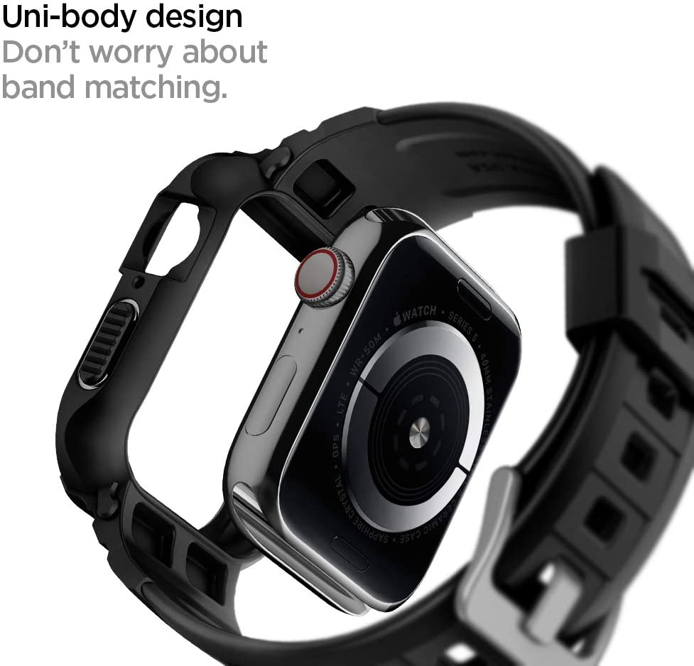 Spigen Rugged Armor PRO Designed for Apple Watch Band with Case