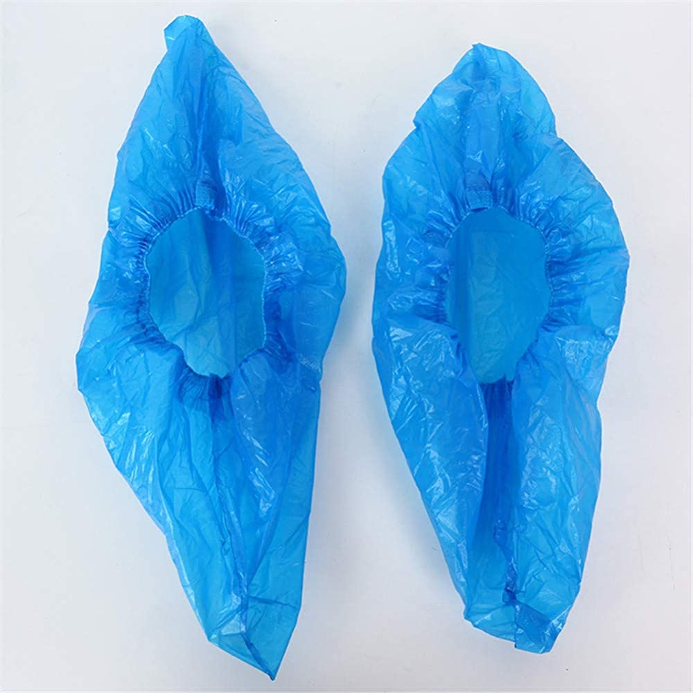 100Pcs Plastic Disposable Shoe Covers Protective Carpet Floor