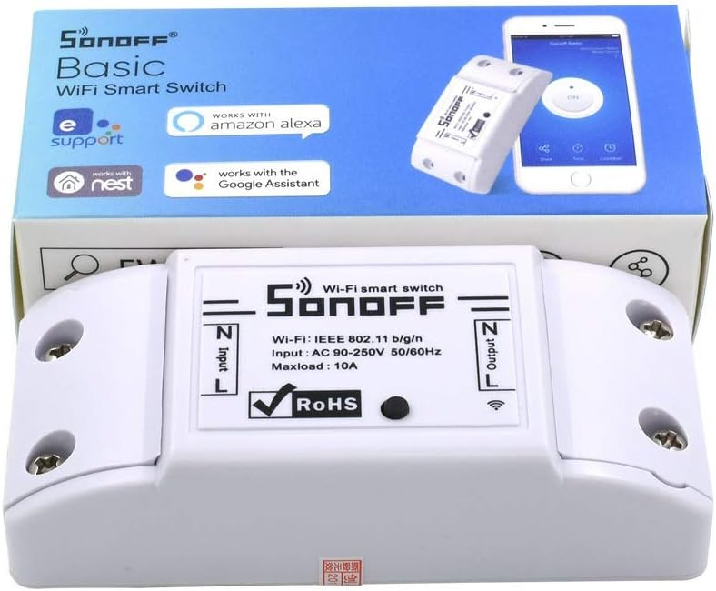 SONOFF Basic Wifi Switch Works with Alexa