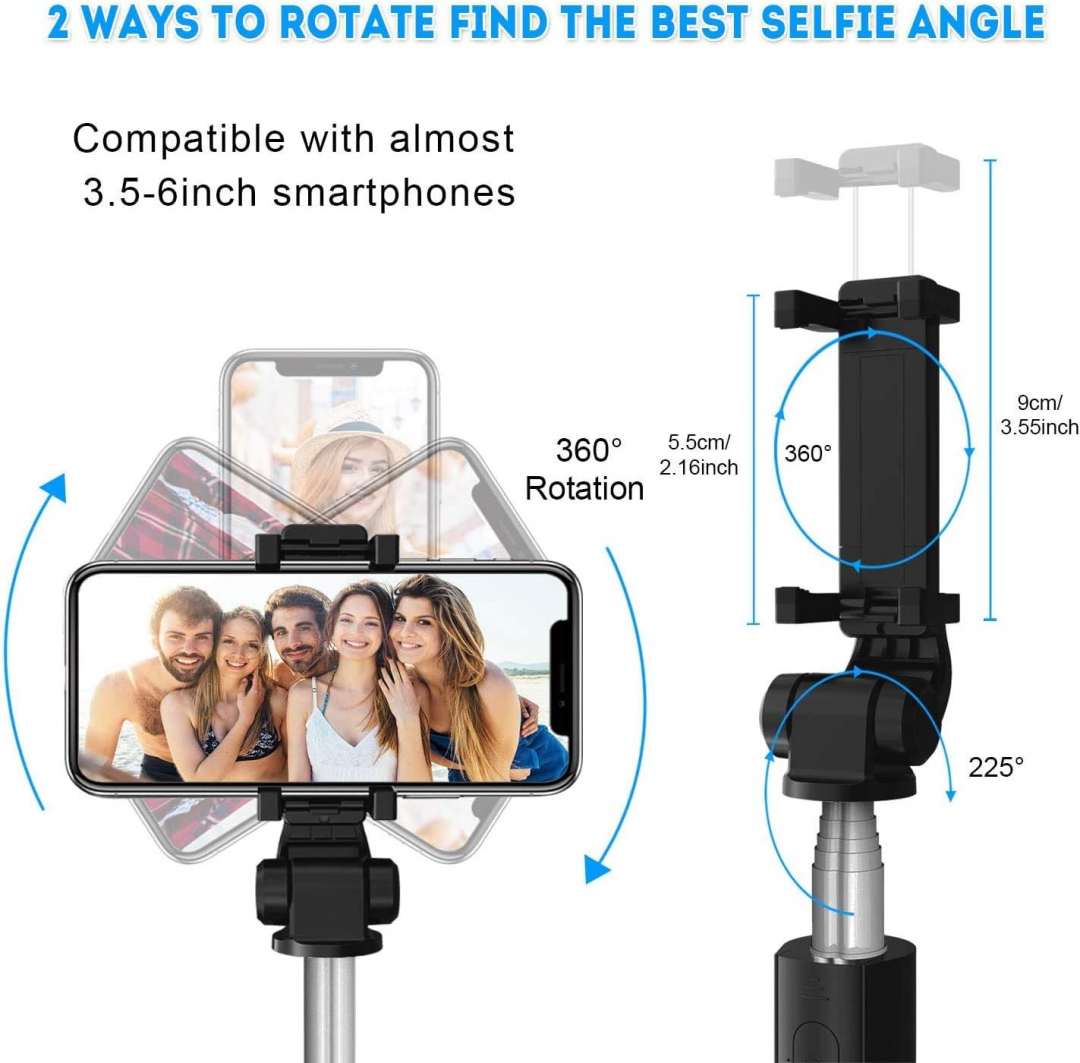 MOBILIFE 3-in-1 Multifunctional Extendable Bluetooth Selfie Stick