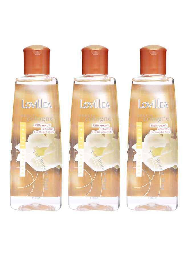 Lovillea 3-Piece Bakhour Floral Gelly Cologne x 200 ml