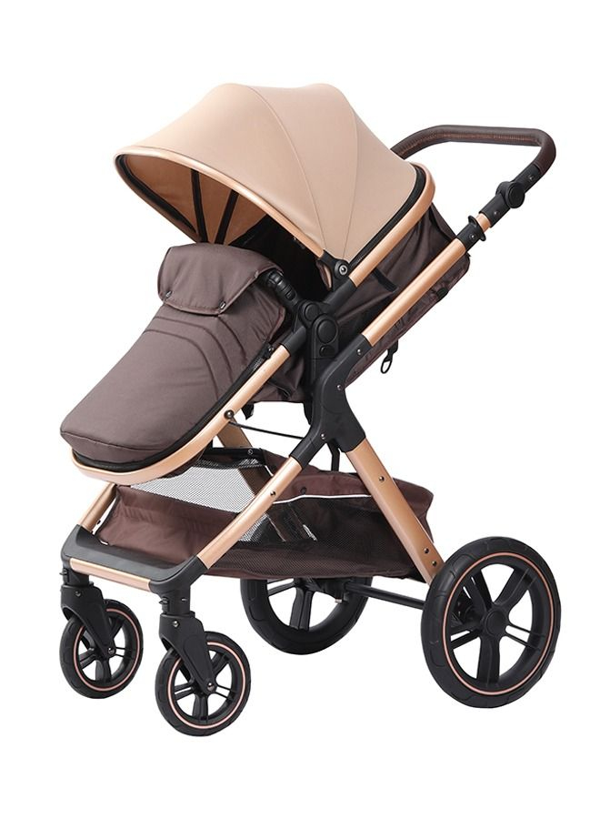 Belecoo Pram Stroller in Travel System Khaki