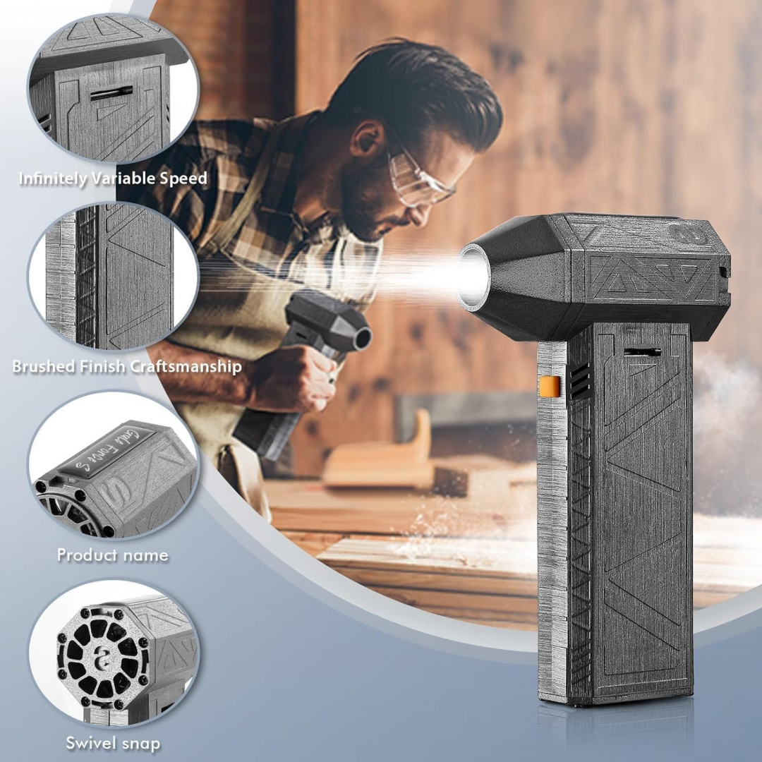 Fipka Gale force S, Blower 130000 Rpm Cordless Air Duster & Vacuum