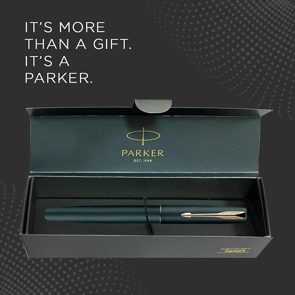 Parker Frontier Matte Black (Gold Nib) GT Fountain Pen, Count - Main Image
