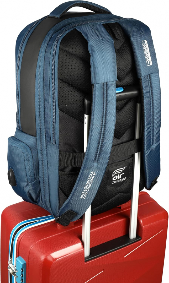 American Tourister Segno Polyester Unisex Laptop Backpack Exp