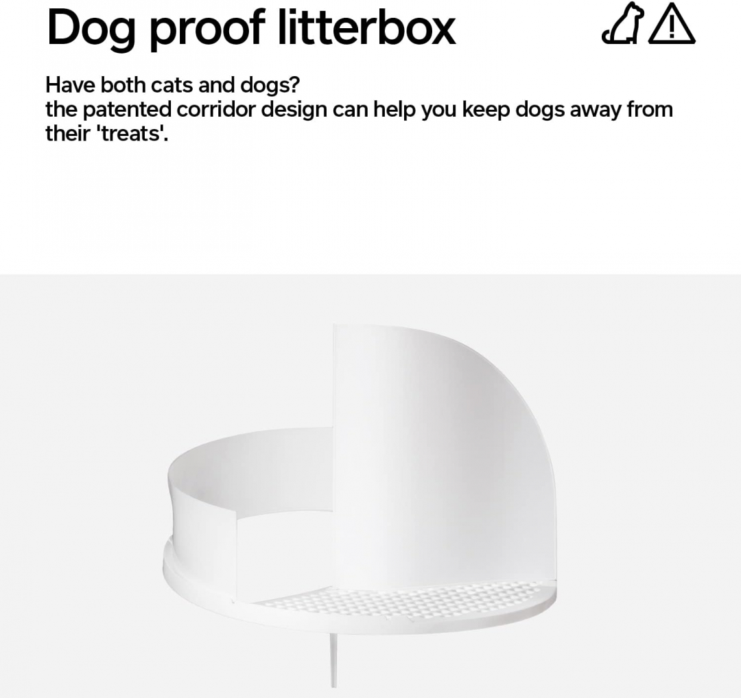 Pidan Cat Litter Box, Large, with Lid and Scooper, Snow House