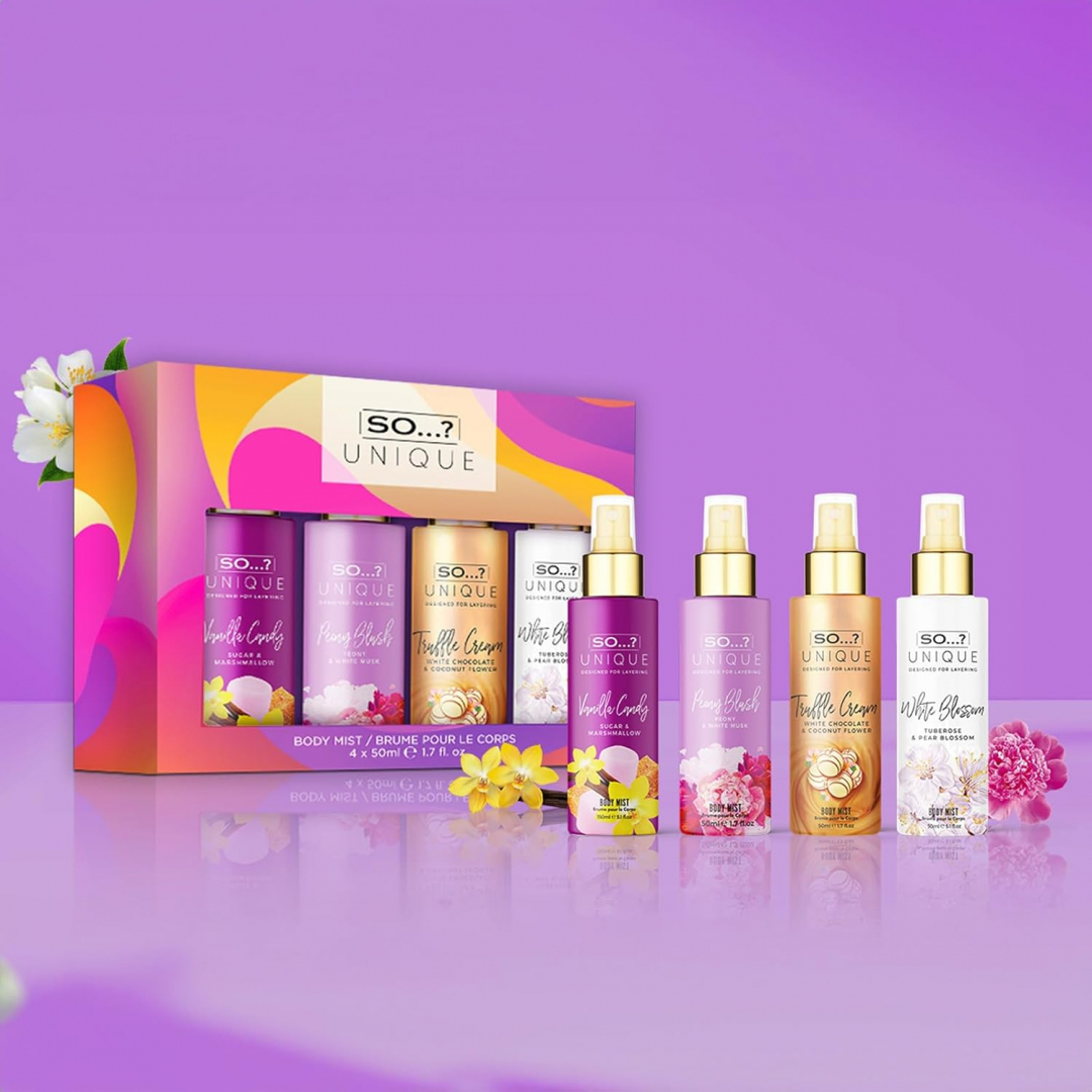 So…? Unique Mini Mist Womens Gift Set With Vanilla Candy, Sweet