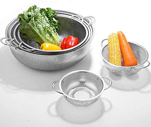 Vegetable Strainer Sifter Colander Set Kitchen Supply Colander