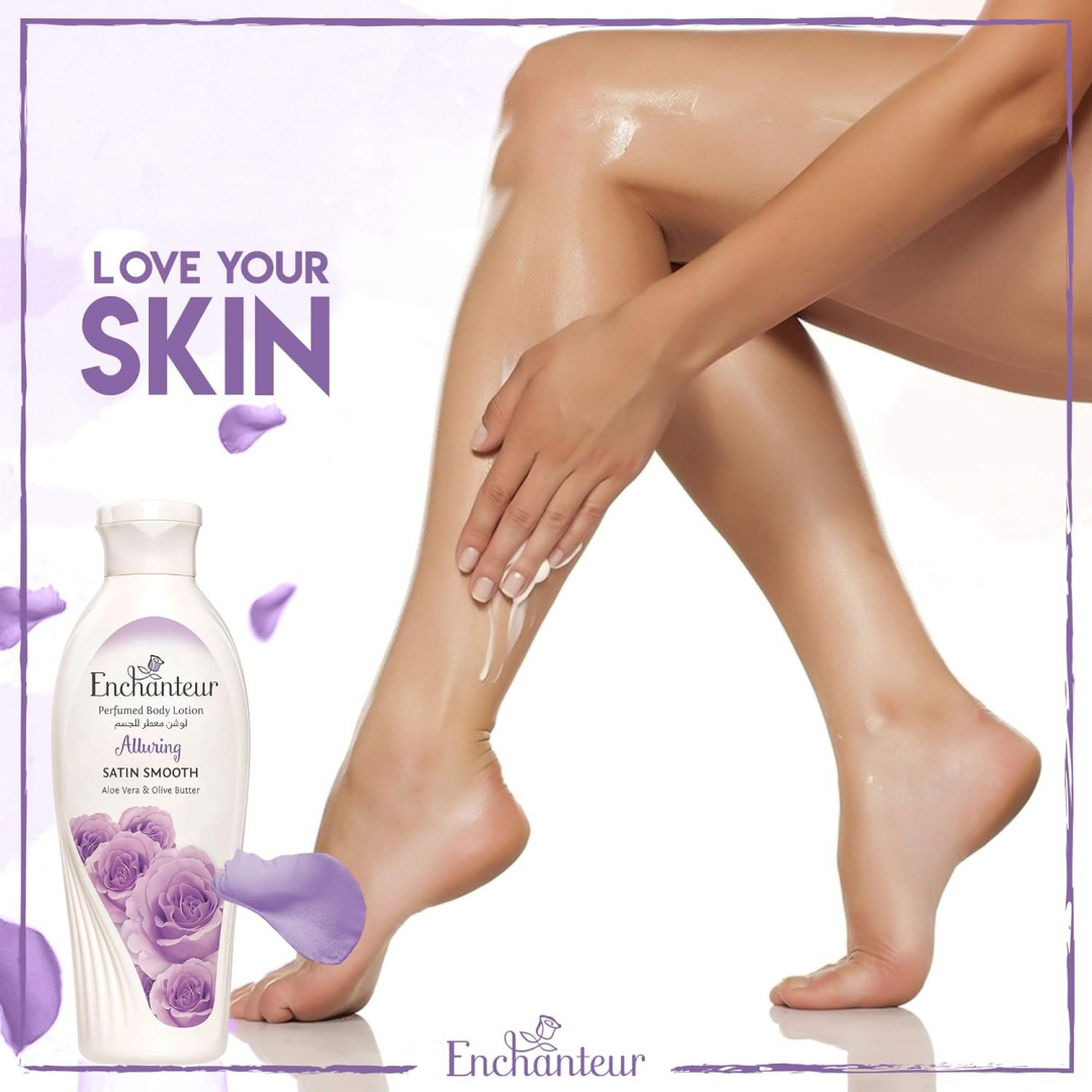 Enchanteur Body Lotion Alluring Enriched with Aloe Vera Olive