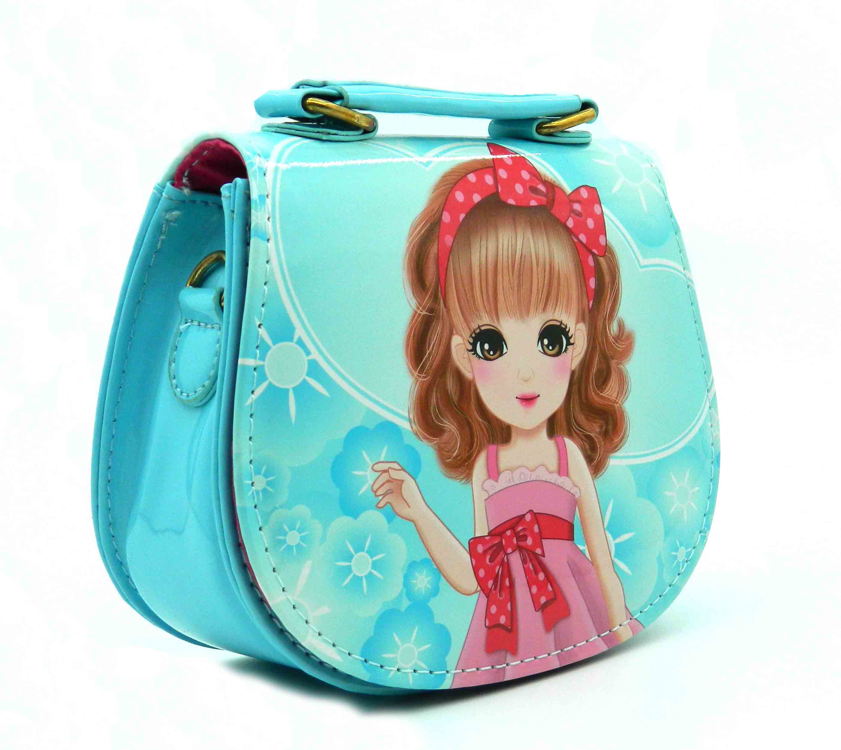 Cute Liitle Barbie Printed Flap Kids Shoulder Baby Bag For Girls